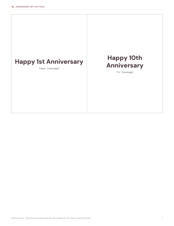 Preview of Printable Card Templates