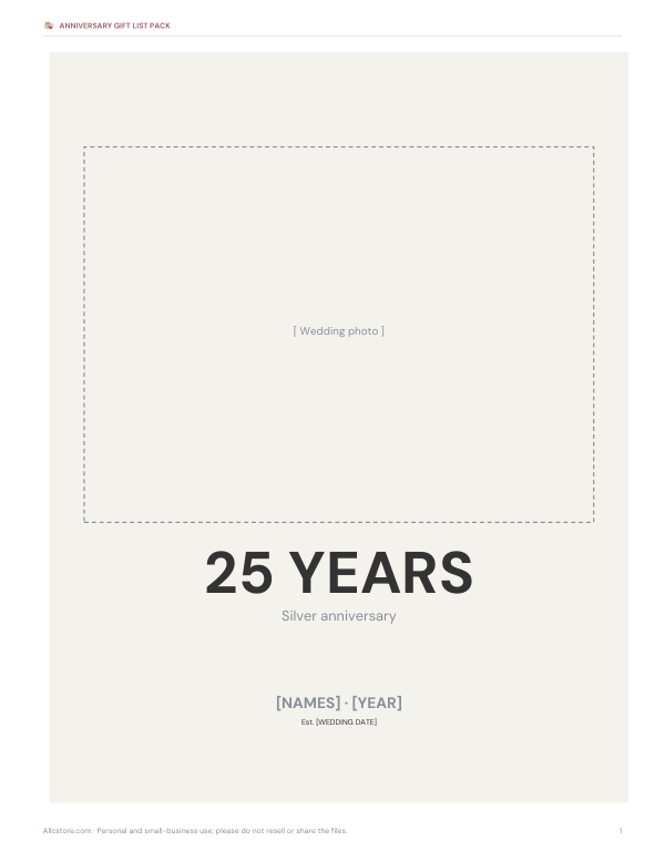 Preview of Printable Anniversary Milestone Posters